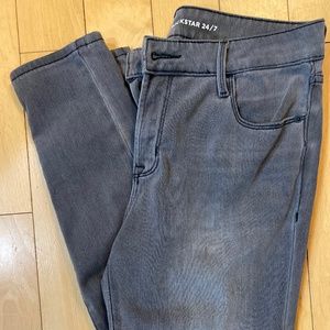 Old Navy Gray Rockstar 24/7 Skinny Jeans